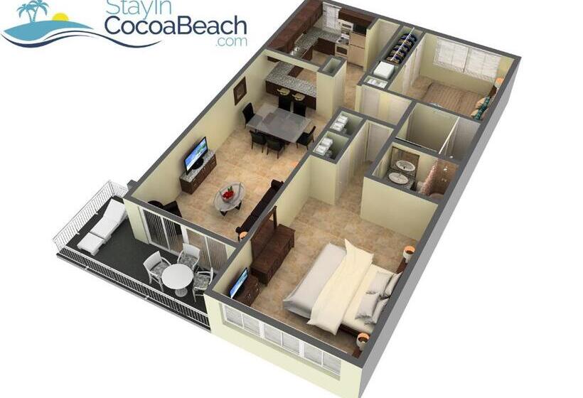 2침실 디럭스 아파트 바다 전망, Paradise Beach Club   Oceanfront And Penthouse
