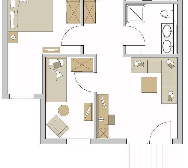 Апартаменты 2 Спальни, Familotel Schreinerhof
