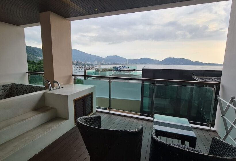 침실 1개 바다 전망 아파트, The Privilege Residence
