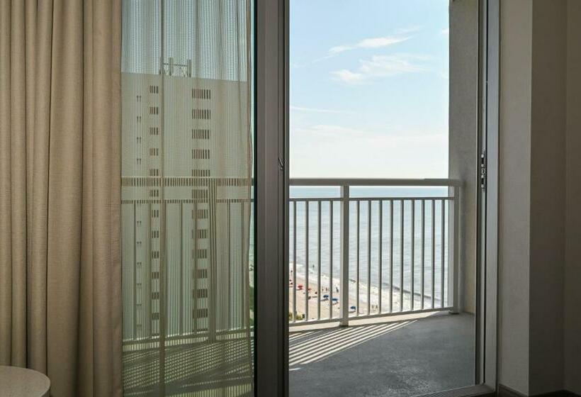 带大床的标准工作室, Residence Inn By Marriott Myrtle Beach Oceanfront