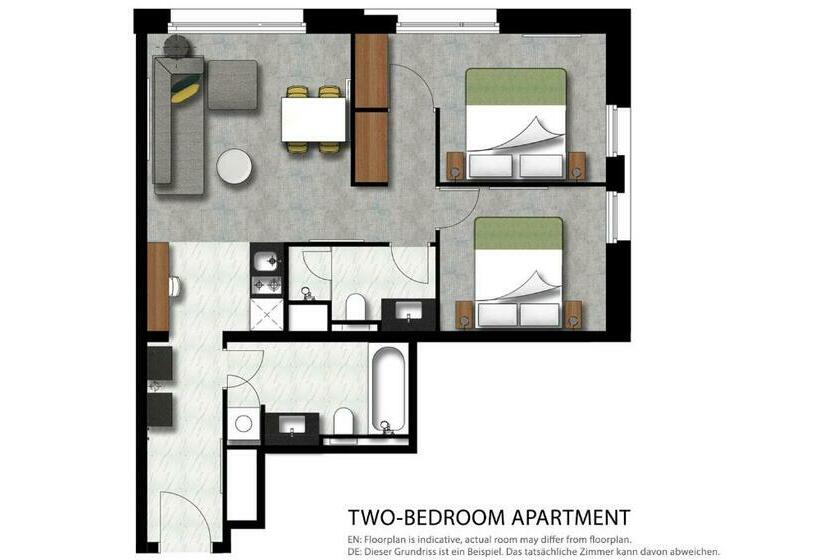 חדר משפחתי, Adina Apartment Hotel Frankfurt Westend
