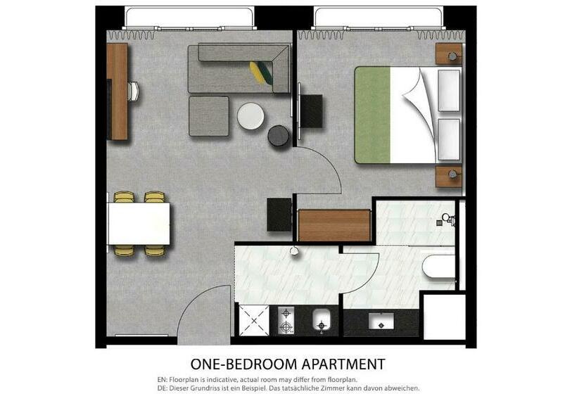 Deluxe-huoneisto 1 Makuuhuone, Adina Apartment Hotel Frankfurt Westend