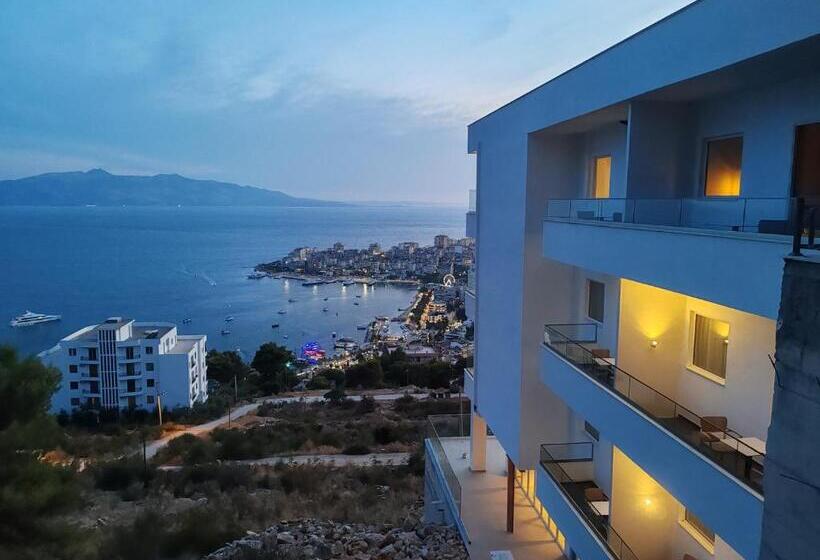 キングサイズベッドのスタンダードルーム, Sunset Shoreline Saranda   Sea View   Free Private Parking   Pool