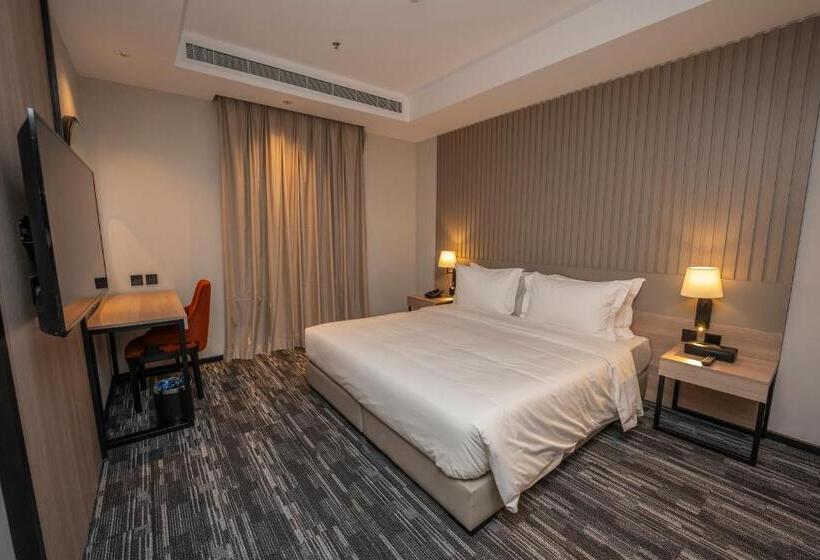 带大床的标准间, Manazel Aldiafah Serviced Apartments Alsulymaniyah