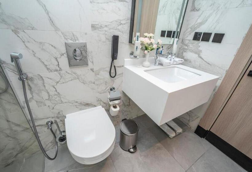 带大床的标准间, Manazel Aldiafah Serviced Apartments Alsulymaniyah