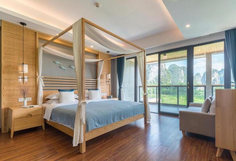 Полулюкс Одноместный с Террасой, Yangshuo Zen Garden Resort