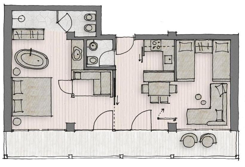 شقة غرفة واحدة, Chalet Cogolara
