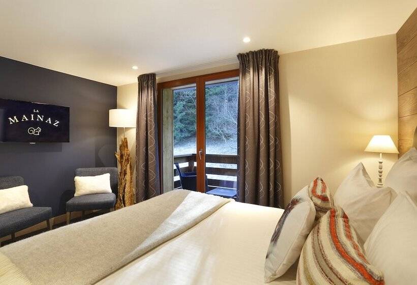 Номер Deluxe с Балконом, Chalet Hôtel La Mainaz Restaurant & Resort