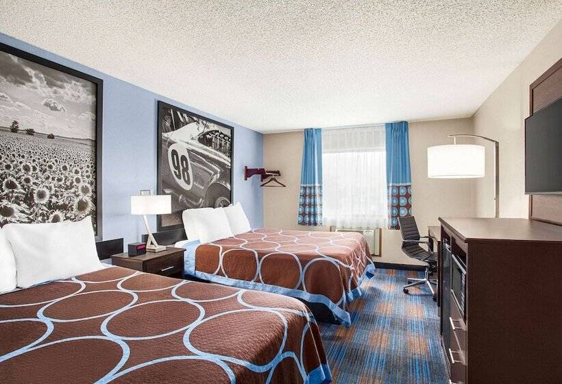 اتاق استاندارد با 2 تخت دوبل, Super 8 By Wyndham Lenexa Overland Park Area/mall Area