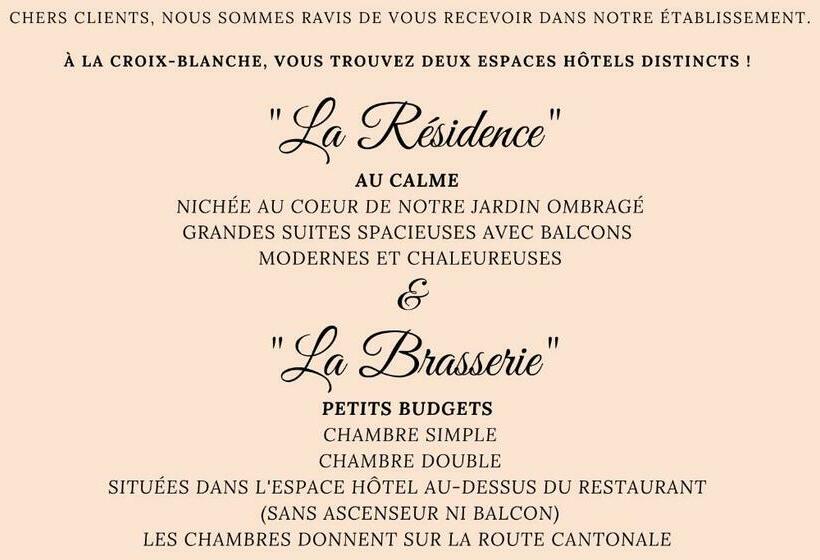 标准单人间, Hôtel La Croix Blanche