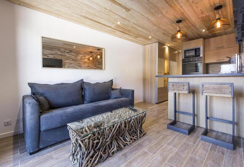 Апартаменты 1 Спальня с Балконом, Residence Le Domaine Du Jardin Alpin   Courchevel 1850