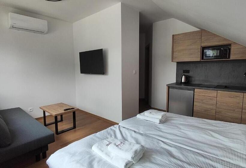 带城市景观带一个卧室的公寓, Penzión Minipivovar Tatras