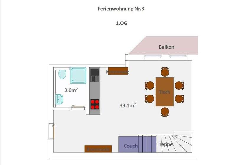 带2个卧室的公寓, Schellenberger Hof