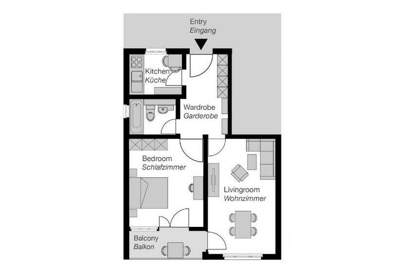 Апартаменты 1 Спальня, City Stay   Ringstrasse