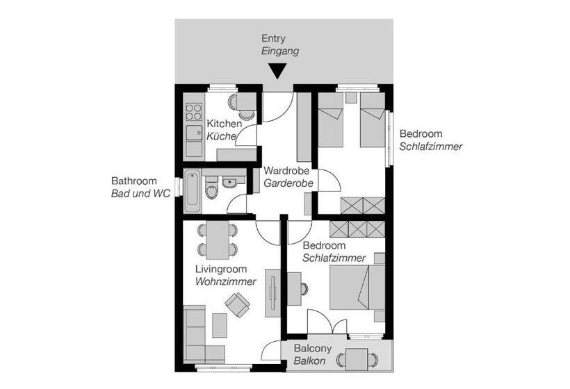Апартаменты 2 Спальни, City Stay   Ringstrasse