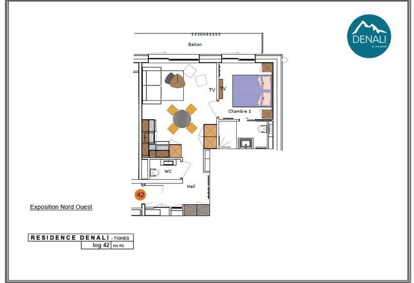 آپارتمان 1 خوابه, Residence Denali