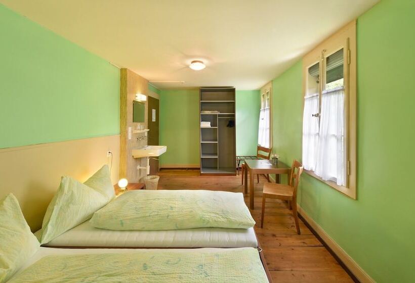 اتاق استاندارد سه تخته با سرویس بهداشتی مشترک, Budget Waldhotel Unspunnen