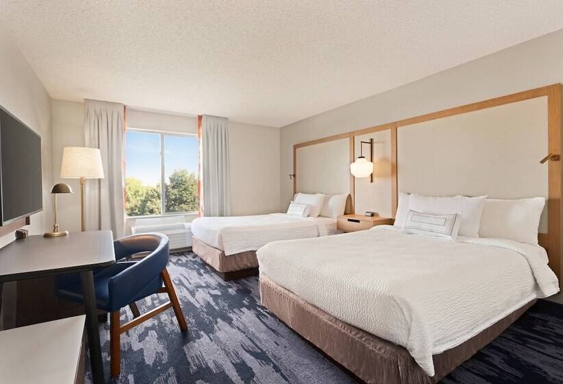 带2个双人床的标准工作室, Fairfield Inn & Suites By Marriott Reno Sparks