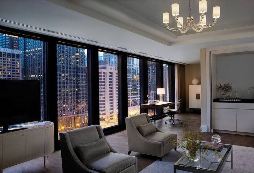 Suite met Uitzicht op de Rivier, The Langham, Chicago