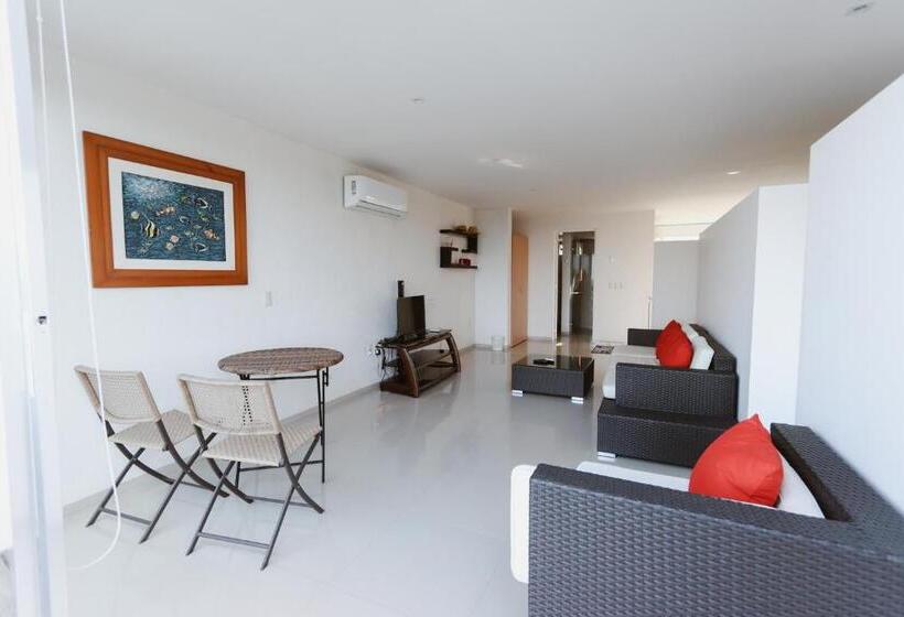 آپارتمان 1 خوابه با چشم‌انداز دریا, Loft Panorámico Con Vista Al Mar Y Terraza   Punta Gaviota