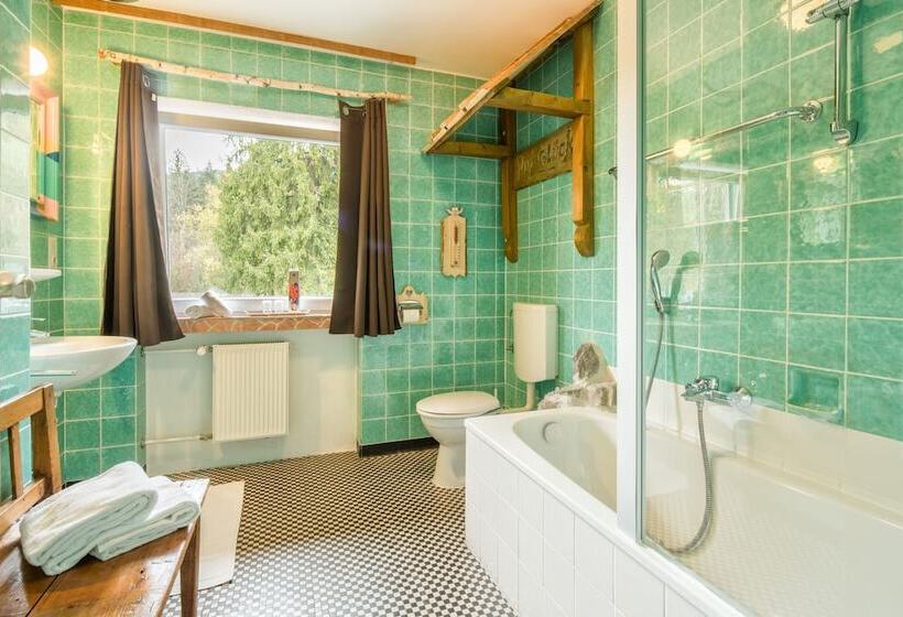 اتاق استاندارد یک تخته با سرویس بهداشتی مشترک, Zur Schönen Aussicht Hotel Garni