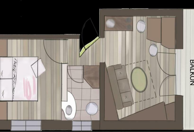 １ベッドルームアパートメント, Gästehaus Schusser An Der Therme