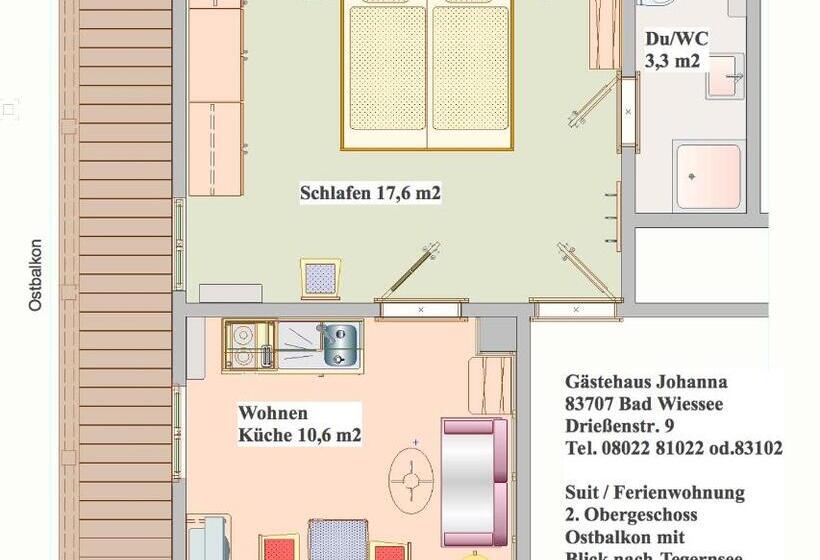 Апартаменты 1 Спальня, Gästehaus Johanna