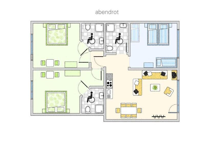 Апартаменты Comfort 3 Спальни, Waldesblick, Hotel Restaurant