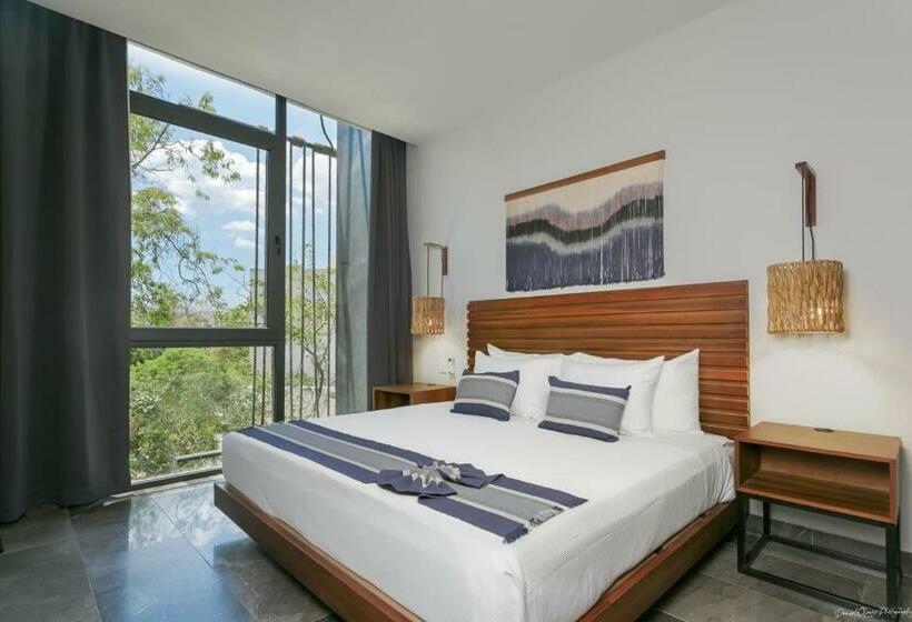 テラス付き１ベッドルームアパートメント, Iik Tulum By Groovy Stays  A Hip Condo Hotel With Wifi, Rooftop, Pool, Sleeps 6