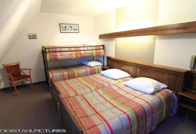 四人标准间, Hôtel Restaurant Et Spa Au Tilleul