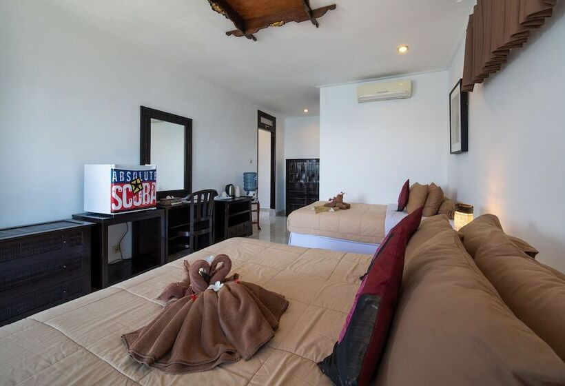 디럭스 트리플 룸, Absolute Scuba Bali Dive Resort