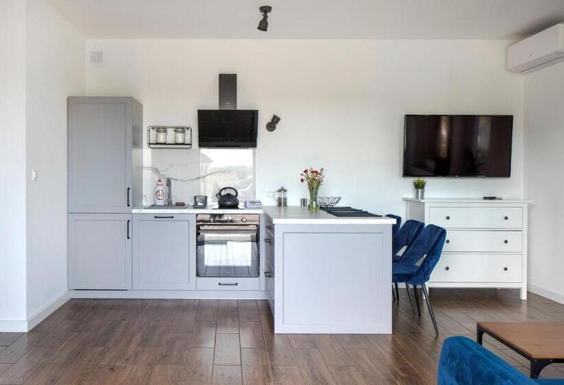 Студио Стандарт с Террасой, Apartamenty Zielona Lipka