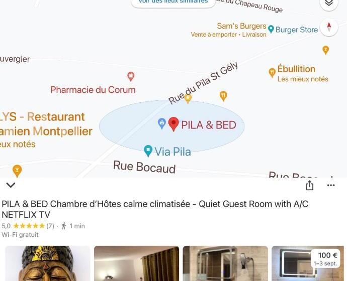 Номер Deluxe, Pila & Bed Montpellier Centre Corum Comédie   Chambre Calme Climatisée   Quiet Air Conditioned Room