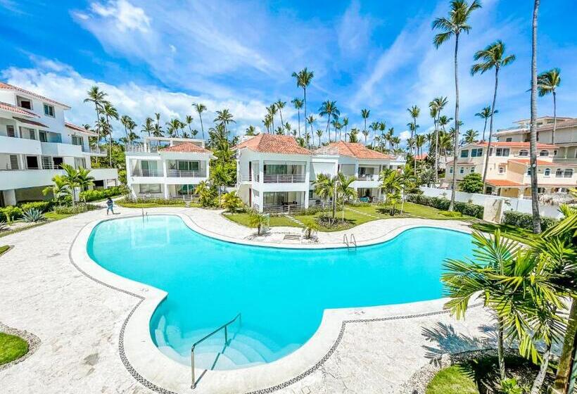 آپارتمان 1 خوابه با چشمانداز استخر, Villas Los Corales Long Term Bavaro Bbq Wifi Beach Club & Spa