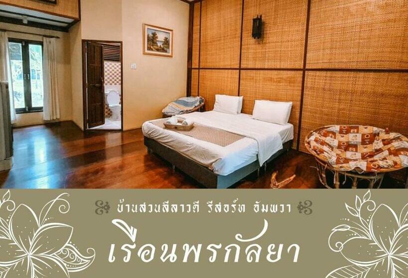 디럭스 룸, Baansuanleelawadee Resort Amphawa