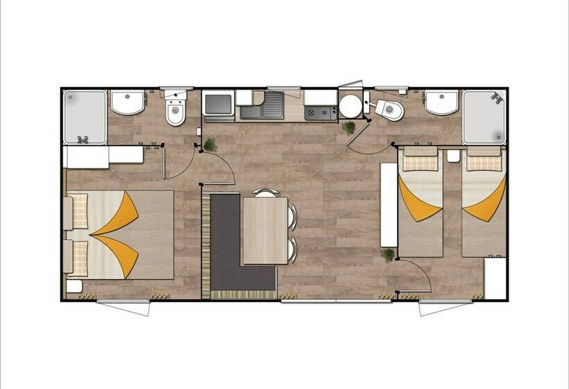 Дом 2 Спальни, Maistra Camping Valkanela Mobile Homes