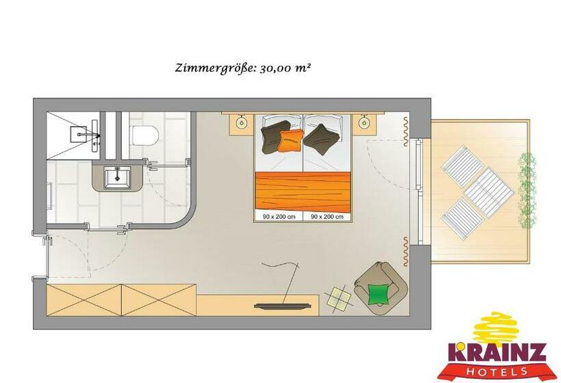 Номер Superior с Балконом, Familien Hotel Krainz