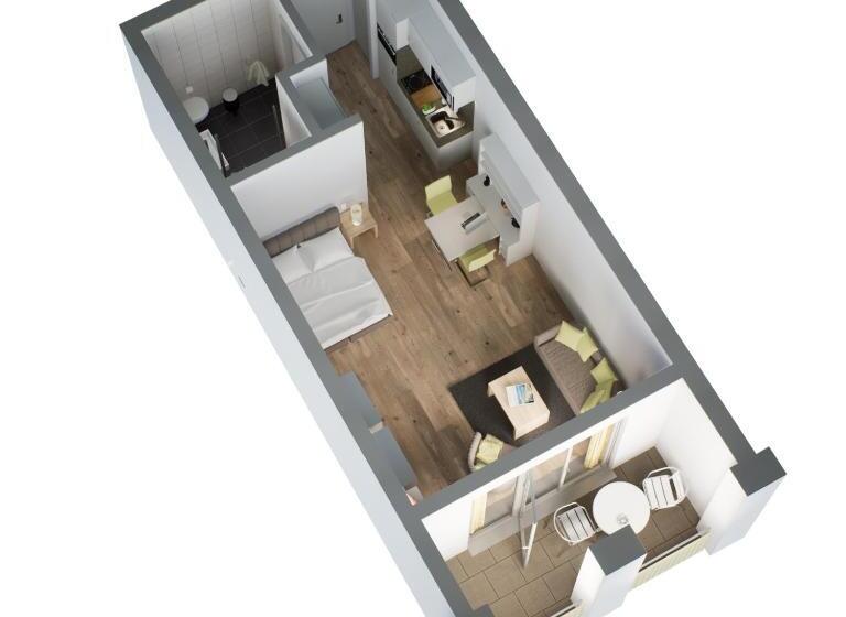 استودیو استاندارد با بالکن, Adapt Apartments Wetzlar