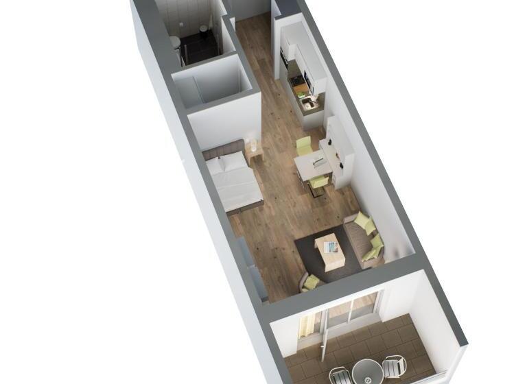 Студио Стандарт с Балконом, Adapt Apartments Wetzlar