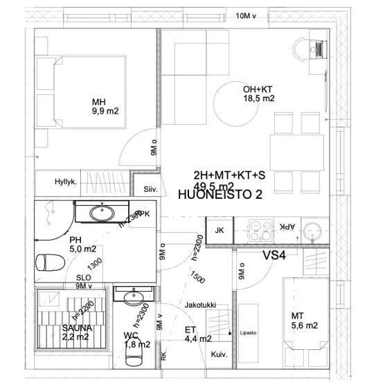 Апартаменты 1 Спальня с Видом, Vuokatti Booking Suites