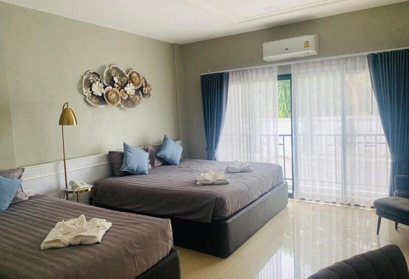 Номер Стандарт Трехместный, พาราไดซ์รีสอร์ต สังขละบุรี Paradise Resort At Sangkhlaburi