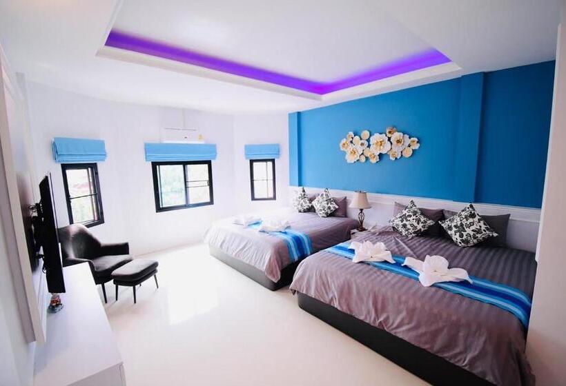 Четырехместный Номер Deluxe, พาราไดซ์รีสอร์ต สังขละบุรี Paradise Resort At Sangkhlaburi