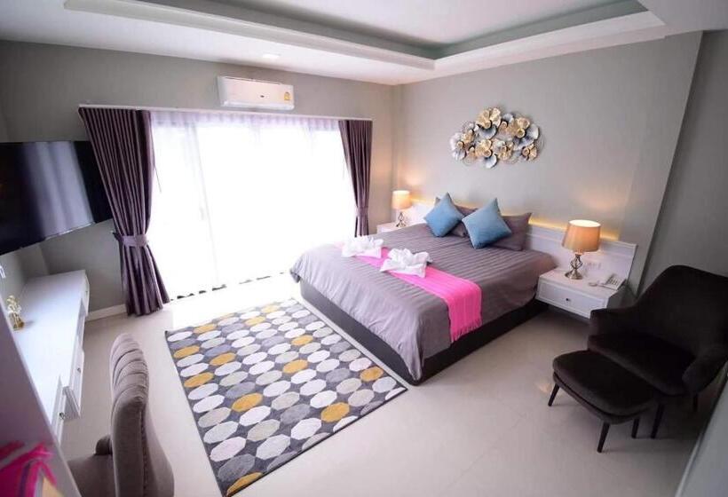 Стандартный Номер Кровать Кинг, พาราไดซ์รีสอร์ต สังขละบุรี Paradise Resort At Sangkhlaburi