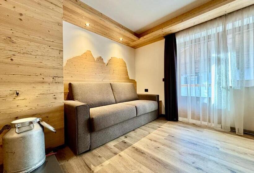 带1个卧室的豪华公寓, Dolomiti Luxury Mountain View Ski In Ski Out