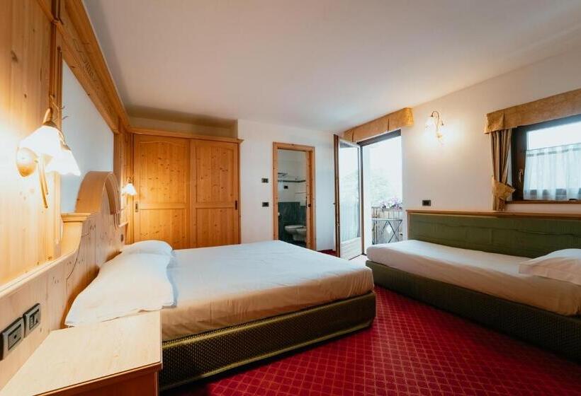 اتاق استاندارد سه تخته با بالکن, Chalet Campiglio Imperiale