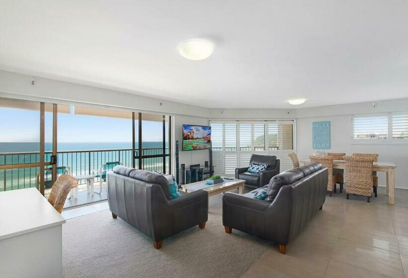 آپارتمان 2 خوابه با چشم‌انداز دریا, Burleigh Esplanade Apartments
