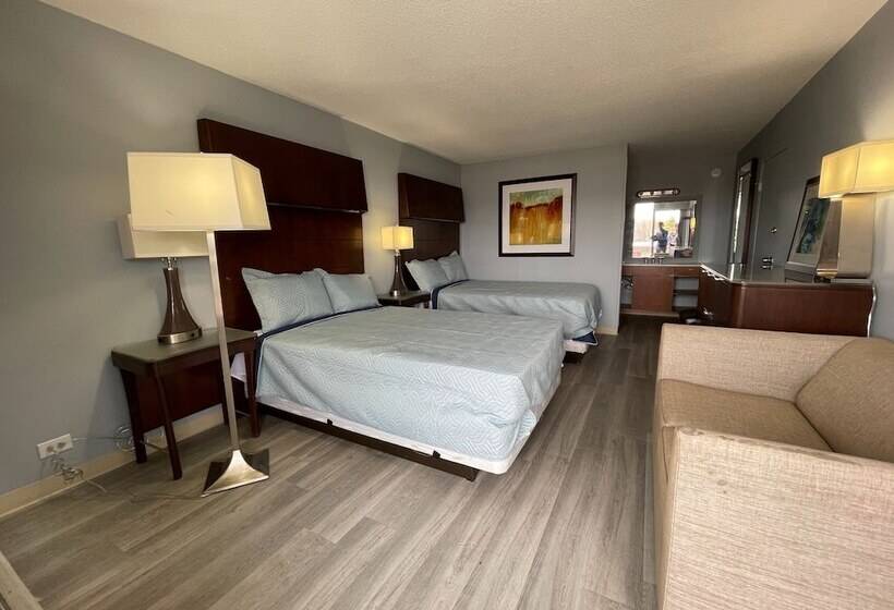 스탠다드 룸 더블 침대 2개, Lamplighter Inn By Oyo Charlotte Airport Area