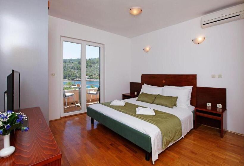 اتاق استاندارد با بالکن و چشم‌انداز دریا, Apartments Vala