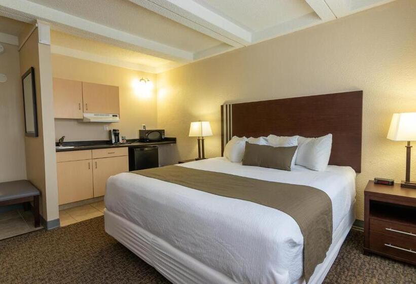 מיטת קינג בסוויטה, Bcm Inns Fort Mcmurray  Downtown