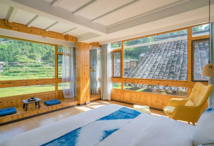 带大床的标准间, 肇兴溪舍山堂 Creekside Inn